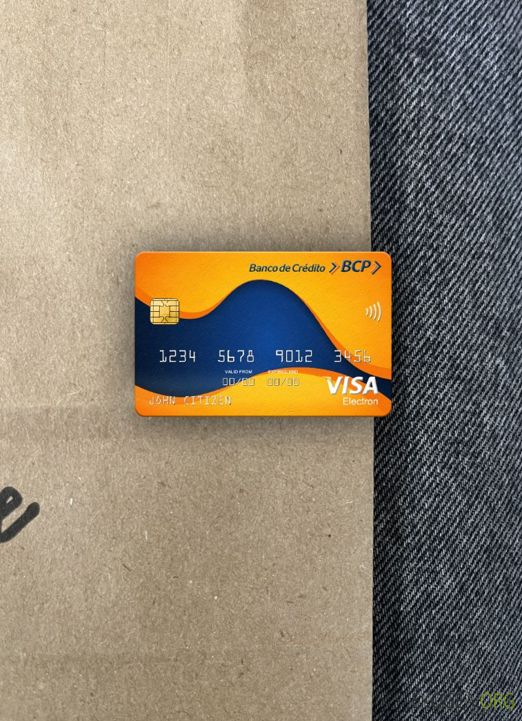 Pérou Banco de Credito del Peru (BCP) carte électronique visa photolook avant